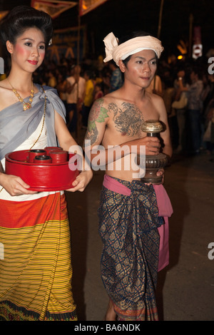 Loy Krathong, Yee Peng, Yie Ping o Yi Peng Festival Chiang Mai Thailandia Foto Stock