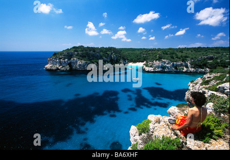 Cala Macarellata Minorca isole Baleari Spagna Foto Stock