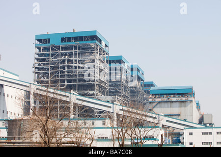 Una nuova costruzione Coal Fired power station nella provincia di Heilongjiang nel nord della Cina Foto Stock