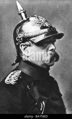 Bismarck, otto von, 1.4.1815 - 30.7.1898, politico tedesco, Cancelliere 1871 - 1890, ritratto, uniforme di 7th Cuirassier Regiement, 1874, Foto Stock