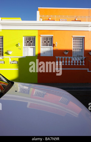 Case colorate nel Quartiere Malay, Bo-Kaap, Cape Town, Western Cape, Sud Africa Foto Stock