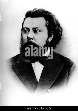 Mussorgsky, Modest Petrovich, 21.3.1839 - 28.3.1881, musicista russo (compositore), ritratto, circa 1875, , Foto Stock