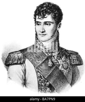 Bonaparte, Jerome, 15.11.1784 - 24.6.1860, Re di Westfalia 1807 - 1813, ritratto, litografia, circa 1810, Foto Stock