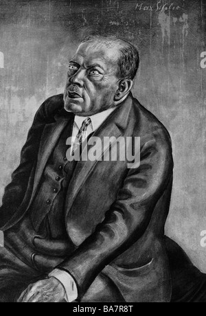 Scheler, Max, 22.8.1874 - 19.5.1928, filosofo tedesco, a mezza lunghezza, disegnato da otto Dix, 1926, Foto Stock