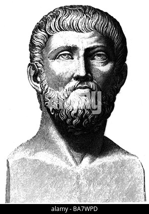 Alcibiades, circa 450 - 404 a.C., politico ateniese e generale, ritratto, incisione dopo busto antico, 19th secolo, Foto Stock