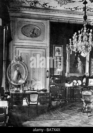 Franz Joseph i, 18.8.1830 - 21.11.1916, imperatore d'Austria dal 1848, il suo studio, Palazzo Imperiale Hofburg, Vienna, Foto Stock