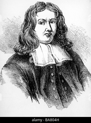 Sydenham, Thomas, 10.9.1624 - 29.12.1689, medico inglese, ritratto, incisione in legno, 19th secolo, , Foto Stock