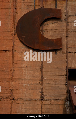 Lettering rame Cobar Aeroporto Nuovo Galles del Sud Australia Foto Stock