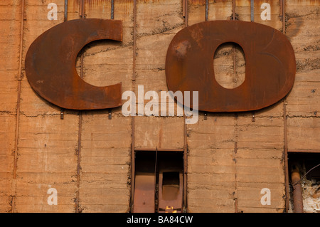 Lettering rame Cobar Aeroporto Nuovo Galles del Sud Australia Foto Stock