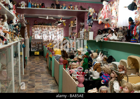 Bambole e Orsacchiotti raccolta all'interno del bianco minerale s Arte e Museo Minerario Broken Hill NSW Australia Foto Stock