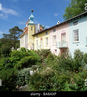 Regno Unito Galles Gwynedd Portmeirion Village vicino a Porthmadog Italianamente architettura di Clough Williams Ellis Foto Stock