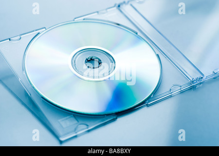 Disco DVD in custodia di plastica Foto Stock