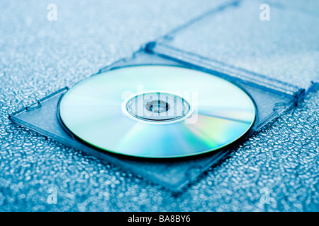 Disco DVD in custodia di plastica Foto Stock