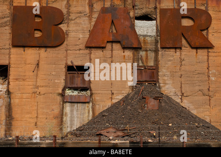 Lettering rame Cobar Aeroporto Nuovo Galles del Sud Australia Foto Stock