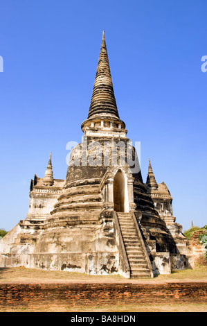 Rovine del tempio buddista di Tempio di Wat Phra Si Sanphet in Ayutthaya vicino a Bangkok in Tailandia Foto Stock