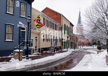 School Street Annapolis, Maryland, Stati Uniti d'America Foto Stock