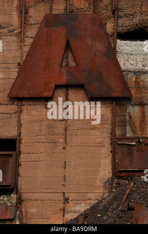 Lettering rame Cobar Aeroporto Nuovo Galles del Sud Australia Foto Stock