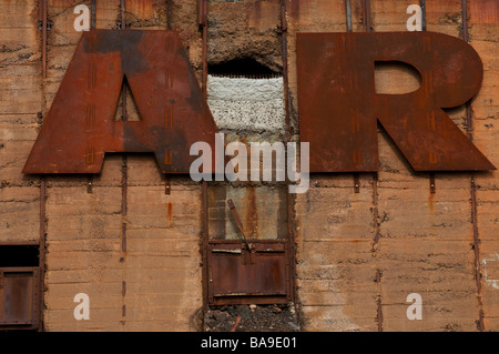 Lettering rame Cobar Aeroporto Nuovo Galles del Sud Australia Foto Stock