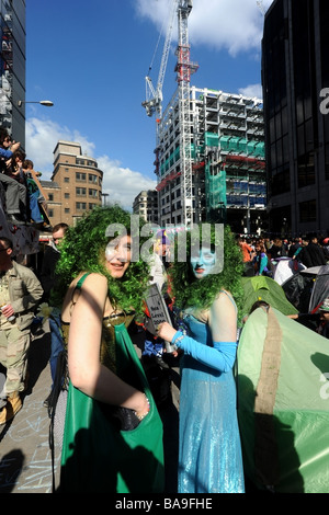 G20 Clima camp Gate Vescovi City of London Foto Stock