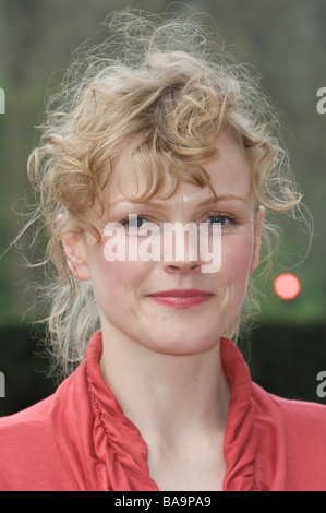 Londra 15 Aprile Pic mostra Maxine Peak frequentando le nomination BAFTA party Manderin Oriental Hotel Londra xv di aprile 2009 Foto Stock