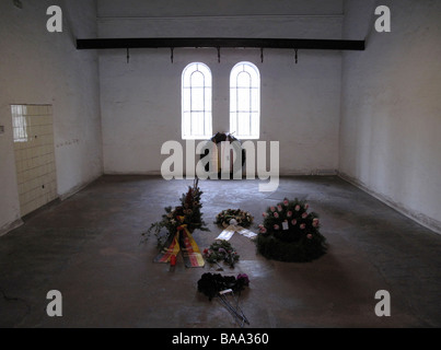 Camera di esecuzione in carcere Ploetzensee memoriale per le vittime del nazismo, Berlino Foto Stock