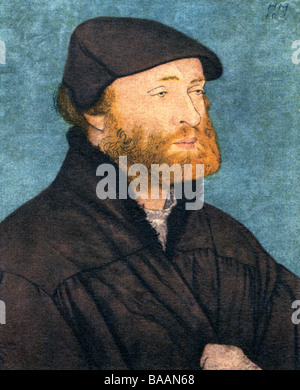 Holbein Hans il giovane, 1497 - 29.11.1543, artista tedesco (pittore e disegnatore), autoritratto, dopo la verniciatura, circa 1539, artista del diritto d'autore non deve essere cancellata Foto Stock