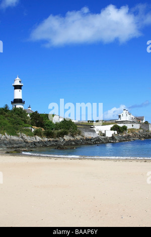 Martedì grasso Lighthouse, Greencastle, County Donegal, Irlanda Foto Stock