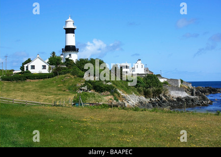 Martedì grasso Lighthouse, Greencastle, County Donegal, Irlanda Foto Stock