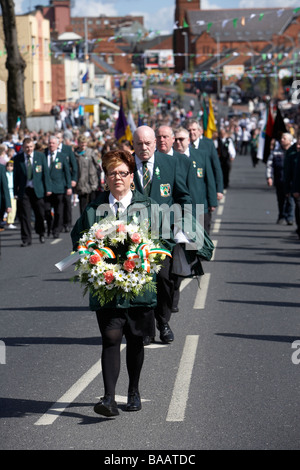 La domenica di Pasqua La Pasqua Rising commemorazione Falls Road Belfast Irlanda del Nord Regno Unito Foto Stock