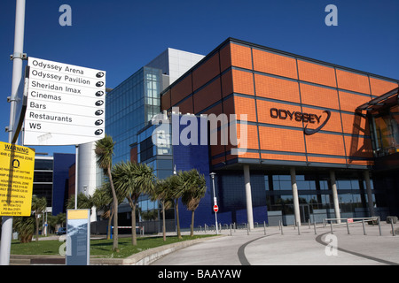 L'Odyssey Arena edificio di laganside belfast Irlanda del Nord Regno Unito ora sse arena Foto Stock