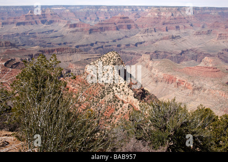 Vista dal punto grandview bordo sud del parco nazionale del Grand Canyon arizona usa Foto Stock