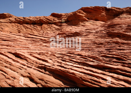 Modelli all'interno della pietra arenaria weathered Rock Glen Canyon dello Utah Foto Stock