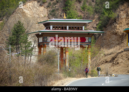 Ingresso principale porta di Thimphu capitale , in Bhutan Asia 90669 orizzontale Bhutan Foto Stock