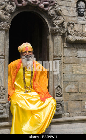 Sadhu a Pashupatinath, kathmandu, Nepal Foto Stock