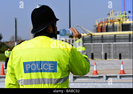 Protesta a Londra durante il vertice del G20 - il 2 di aprile. 2009 Foto Stock