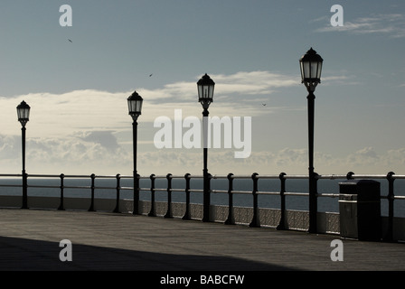 Pier fine - Worthing Pier, West Sussex. Foto Stock