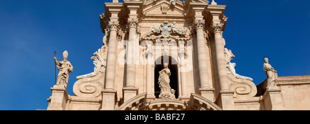 Dettaglio della Cattedrale di Siracusa, Sicilia, Italia Foto Stock