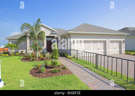 Executive Waterfront home in Florida Foto Stock