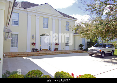 Executive Waterfront home in Florida Foto Stock