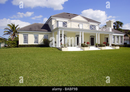 Executive Waterfront home in Florida Foto Stock