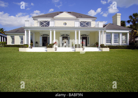 Executive Waterfront home in Florida Foto Stock