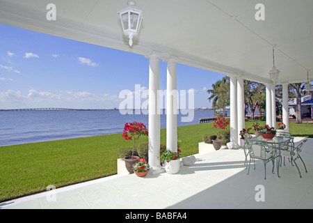 Executive Waterfront home in Florida Foto Stock