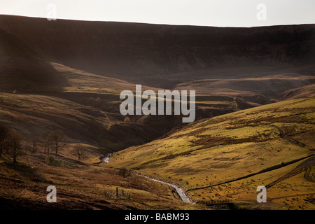 Graig Fawr il Bwlch vicino Treorchy Rhondda Wales nella sera sun Foto Stock