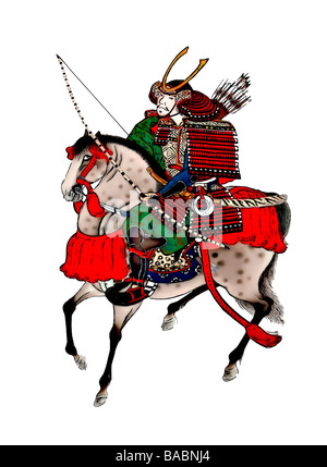 Illustrazione dei Samurai. Foto Stock