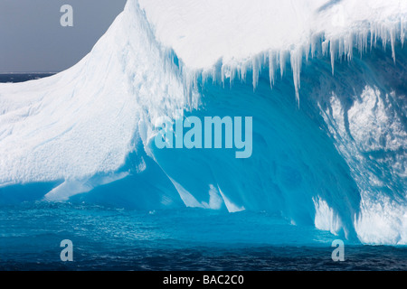 Blu iceberg tabulari Penisola Antartica Antartide Foto Stock