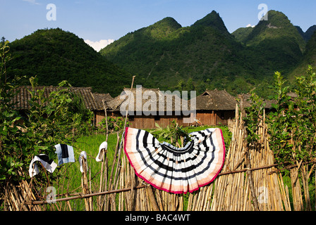 Cina, Guizhou, Yao village intorno Libo Foto Stock