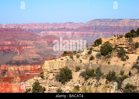 Vista dal bordo Sud del Grand Canyon in Arizona USA Foto Stock