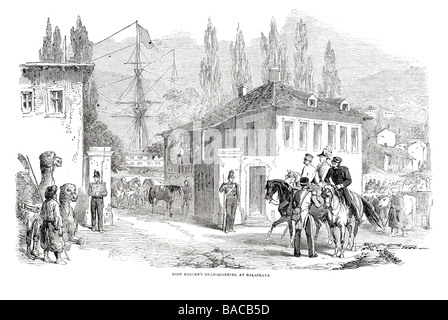 Signore raglan presso la sede centrale a balaclava 1854 Foto Stock