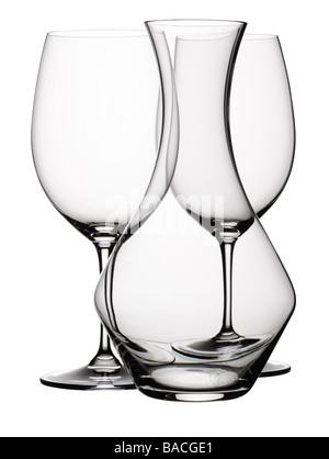 Due bicchieri e caraffa Foto Stock