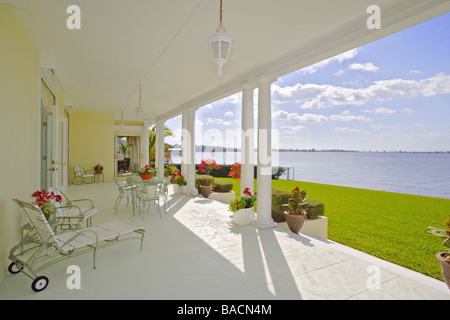 Executive Waterfront home in Florida Foto Stock